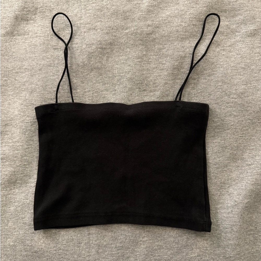 Zara Black Spaghetti Strap Tube Top